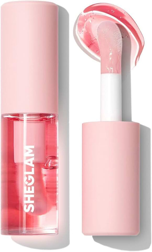 Pink Jelly Lip Gloss with Soft Applicator – Hydrating High-Shine Lip Gloss