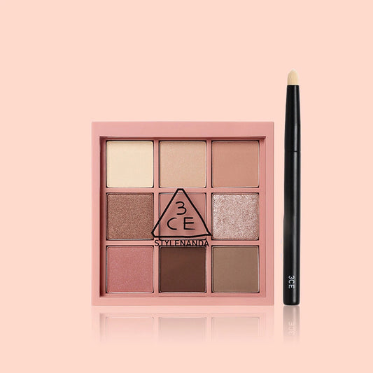 9-Color Nude Eyeshadow Palette with Applicator – Matte & Shimmer Eye Makeup